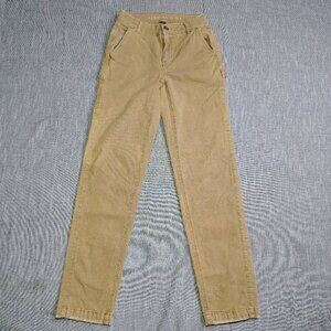 American Eagle Carpenter Utility Pants Womens Size 00 Tan High Rise Straight Leg